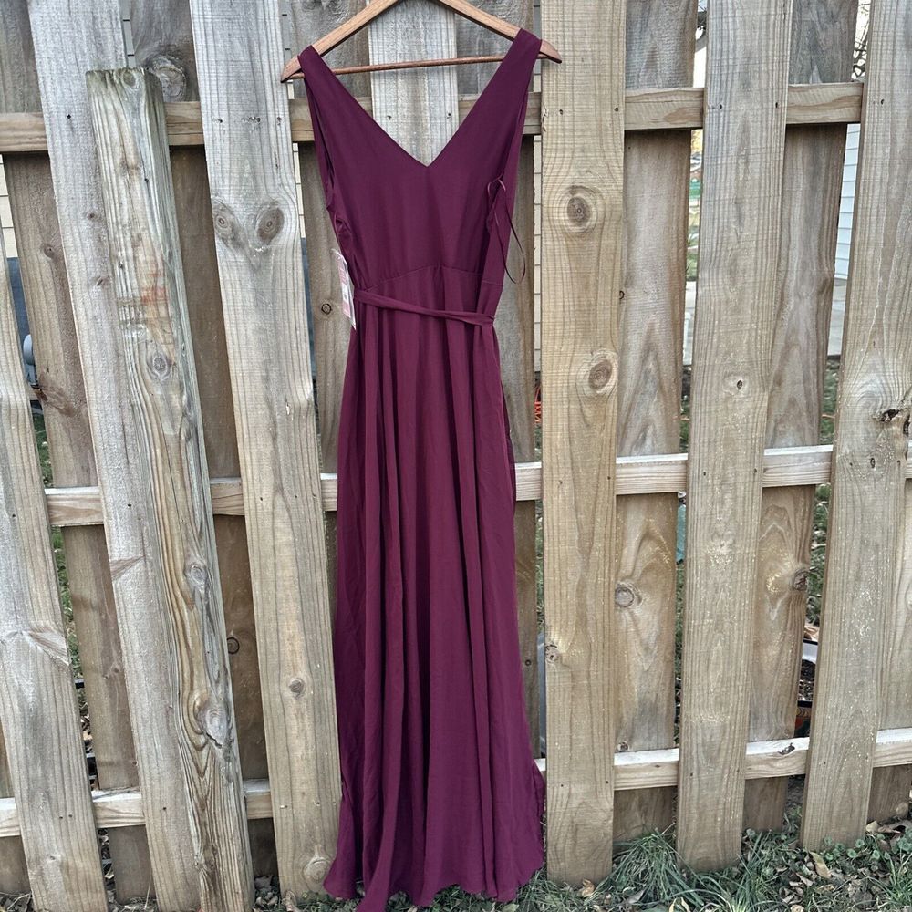 NWT Birdy Grey Minae‎ Dress Chiffon Cabernet XS New NWT Bridesmaid Wedding - Picture 3 of 7